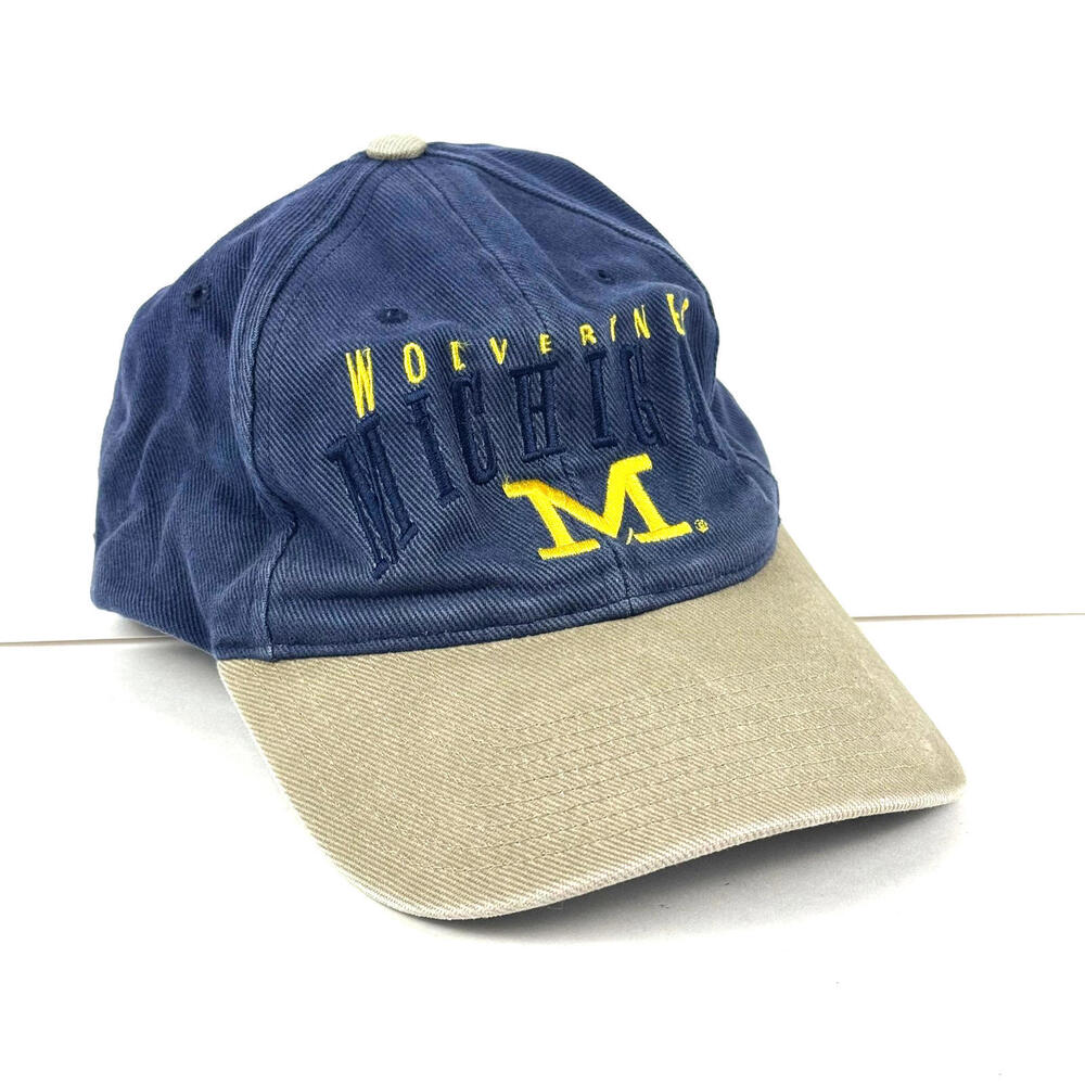Vintage Michigan Wolverines NFL NCAA Twin Enterprises Two Tone Baseball Hat